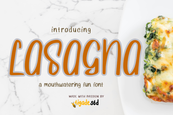 Lasagna Font Poster 1