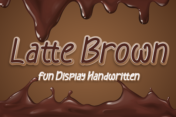 Latte Brown Font Poster 1
