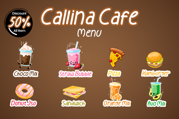 Latte Brown Font Poster 2