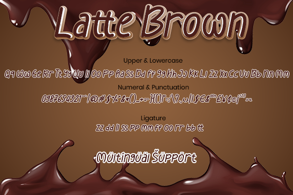 Latte Brown Font Poster 6