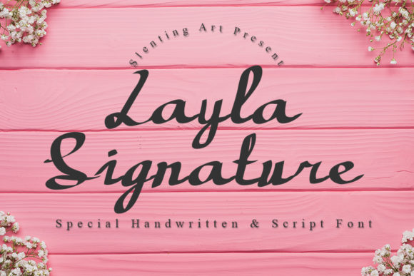 Layla Signature Font Poster 1