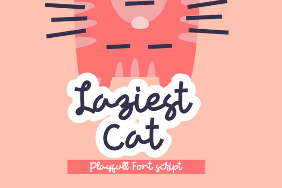Laziest Cat Font Poster 1