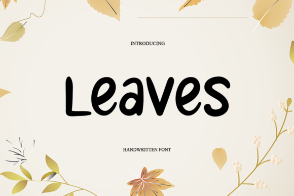 Leaves Font Poster 1