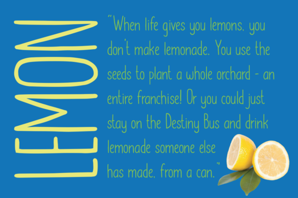 Lemon Grapes Font Poster 3