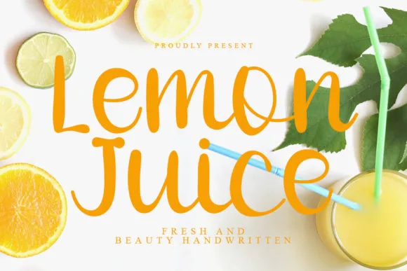 Lemon Juice Font Lemon Juice Font Poster 1