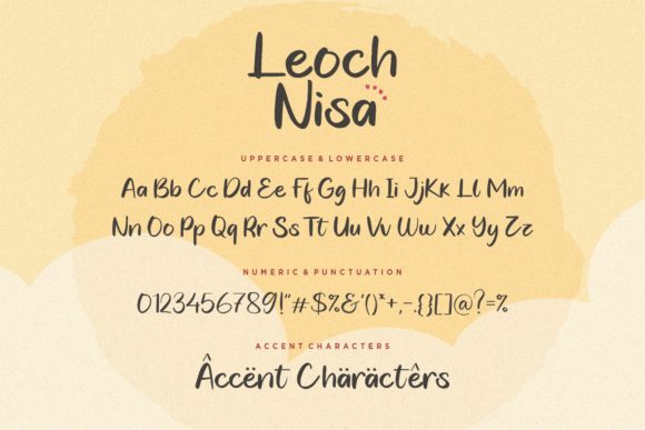 Leoch Nisa Font Poster 5