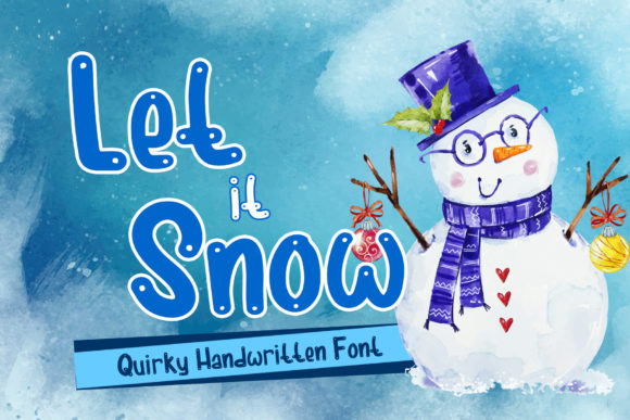 Let It Snow Font Poster 1