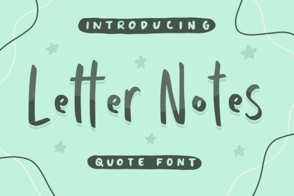 Letter Notes Font