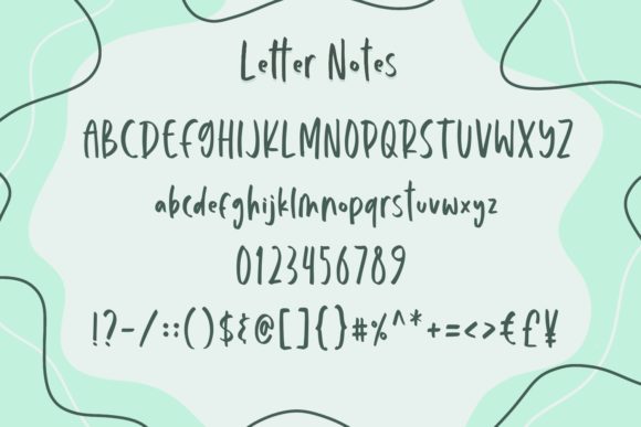 Letter Notes Font Poster 3