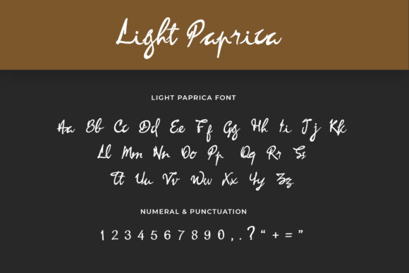Light Paprica Font Poster 3