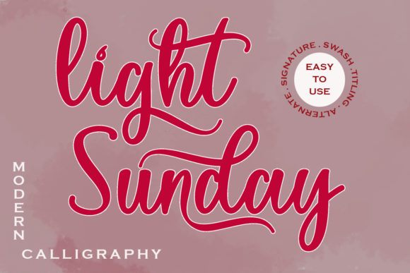 Light Sunday Font