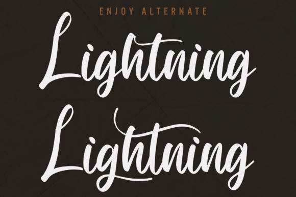 Lightning Font Poster 3