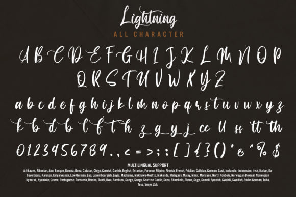 Lightning Font Poster 8