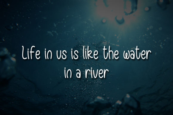 Like Water Font Poster 3