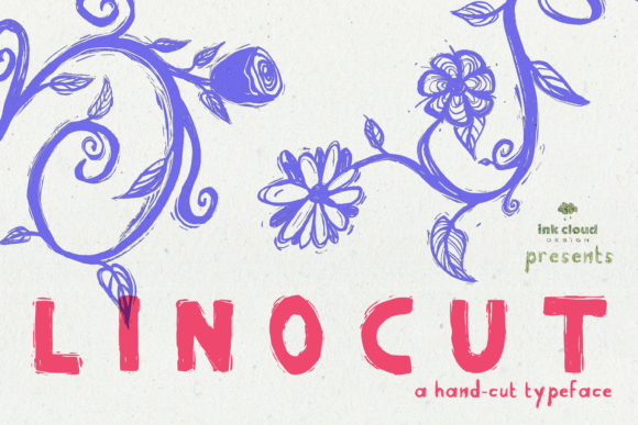 Linocut Font