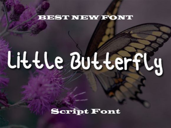 Little Butterfly Font Poster 1