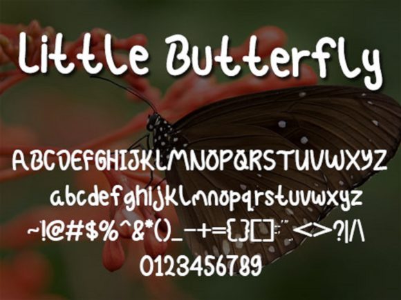 Little Butterfly Font Poster 5