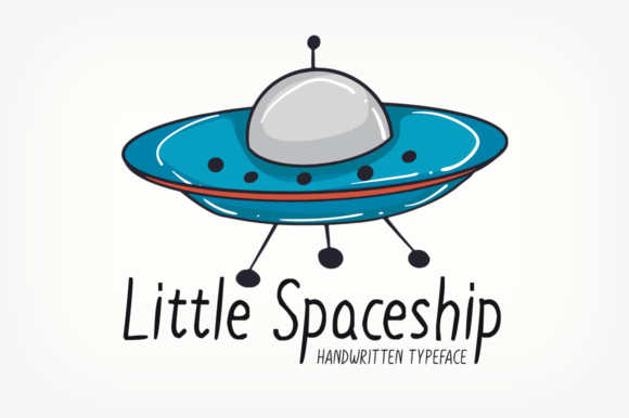 Little Spaceship Font Poster 1