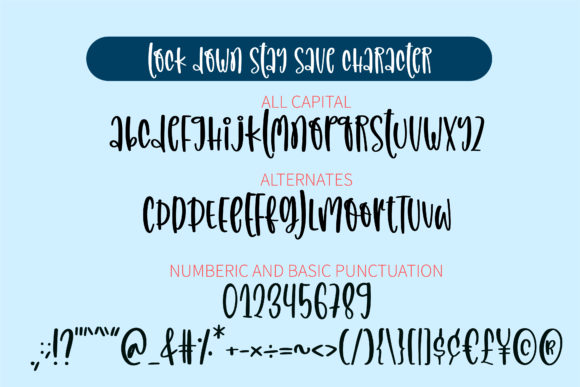 Lockdown Stay Save Font Poster 11