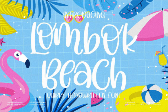 Lombok Beach Font Poster 1