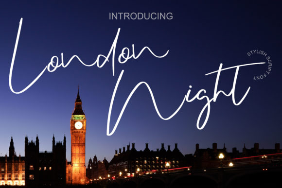 London Night Font Poster 1