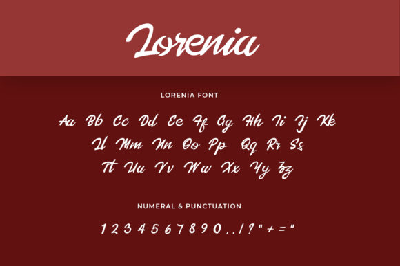 Lorenia Font Poster 3