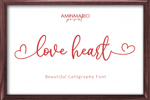 Love Heart Font Poster 1