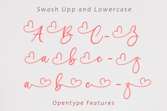 Love Heart Font Poster 5