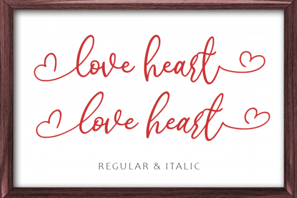 Love Heart Font Poster 6