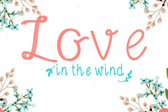 Love in the Wind Font Poster 1