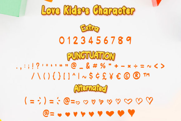 Love Kids Font Poster 3