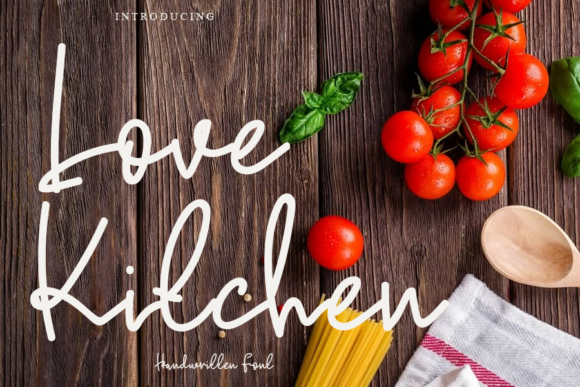 Love Kitchen Font Poster 1