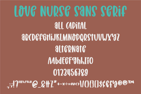 Love Nurse Font Poster 7