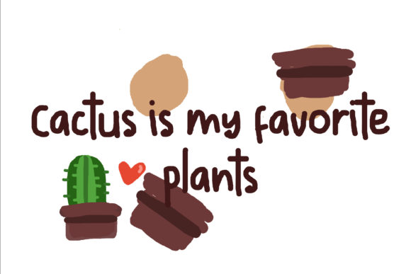 Love Plants Font Poster 2