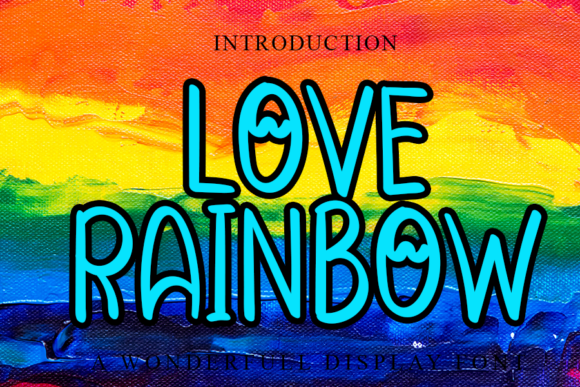 Love Rainbow Font Poster 1