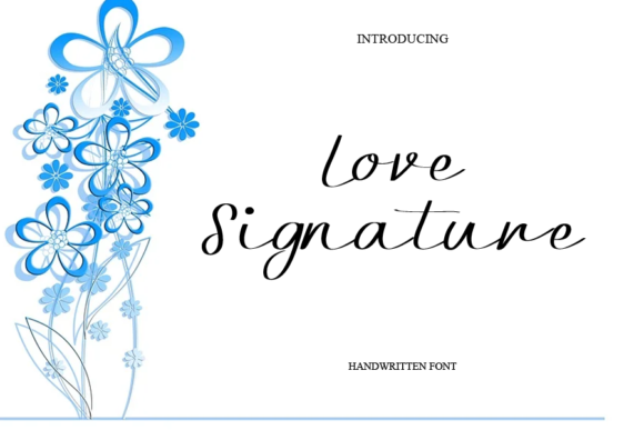 Love Signature Font Poster 1