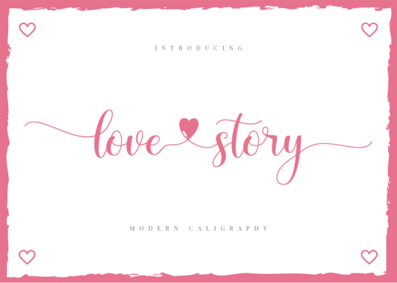 Love Story Font Poster 1