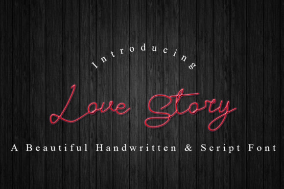 Love Story Font Poster 1