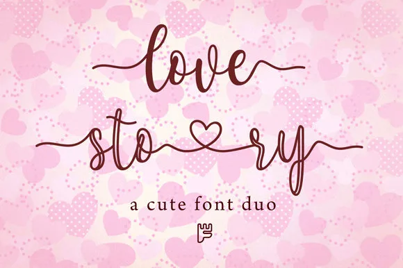 Love Story Font Love Story Font Poster 1