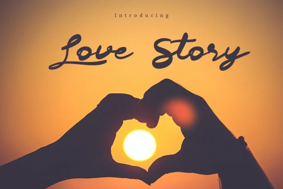 Love Story Font Poster 1