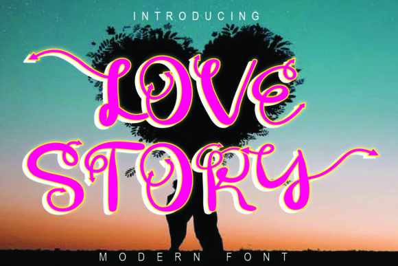 Love Story Font Poster 1