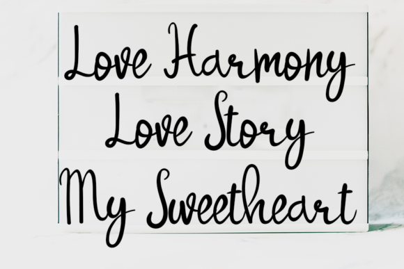 Love Story Font Poster 2