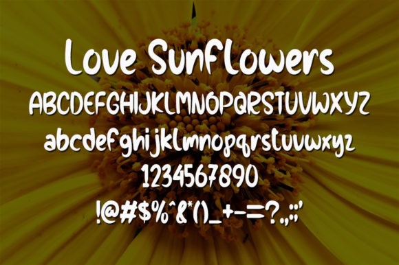Love Sunflowers Font Poster 5
