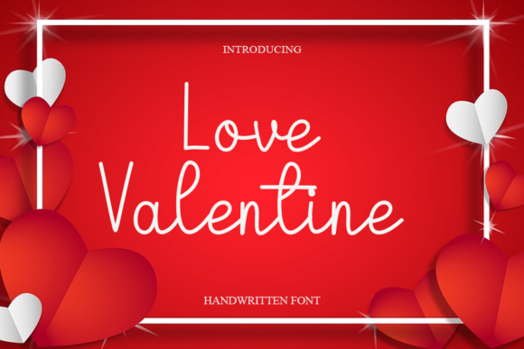 Love Valentine Font Poster 1