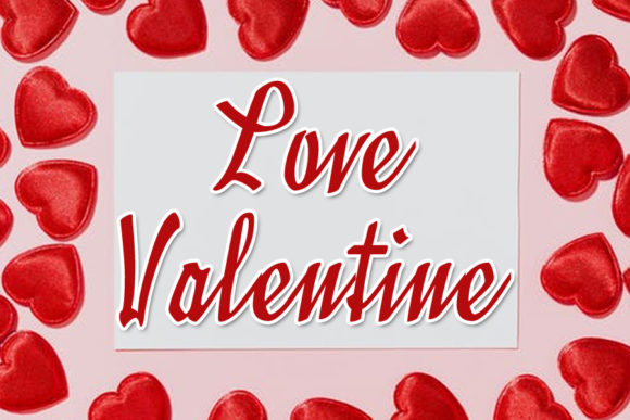 Love Valentine Font Poster 1