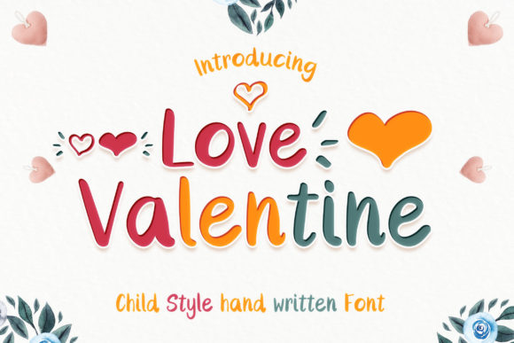 Love Valentine Font Poster 1