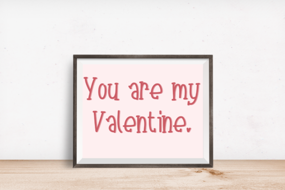 Love Valentine Font Poster 3