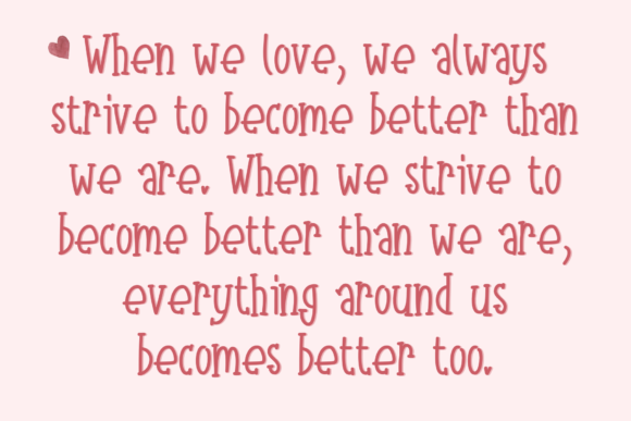 Love Valentine Font Poster 7