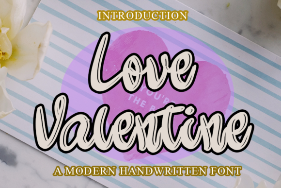 Love Valentine Font Poster 1