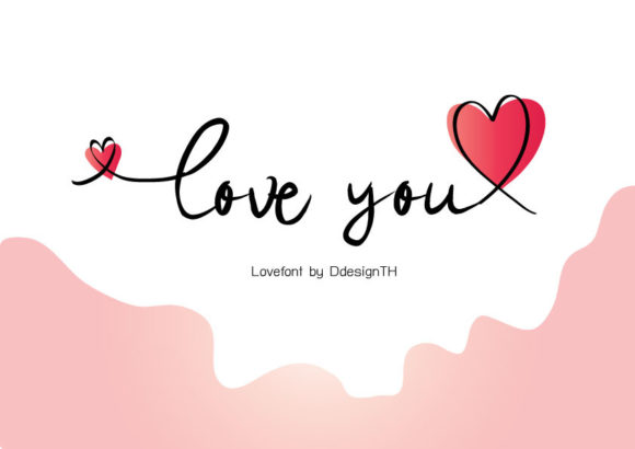 Love You Font Poster 1